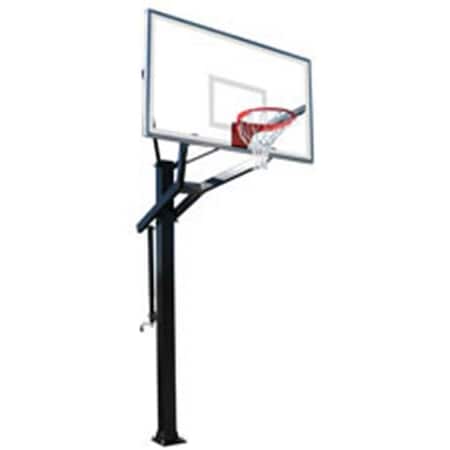 First Team First Team PH4272 Steel-Glass 42 x 72 in. PowerHouse Tempered Glass Backboard; Black PH4272-BK